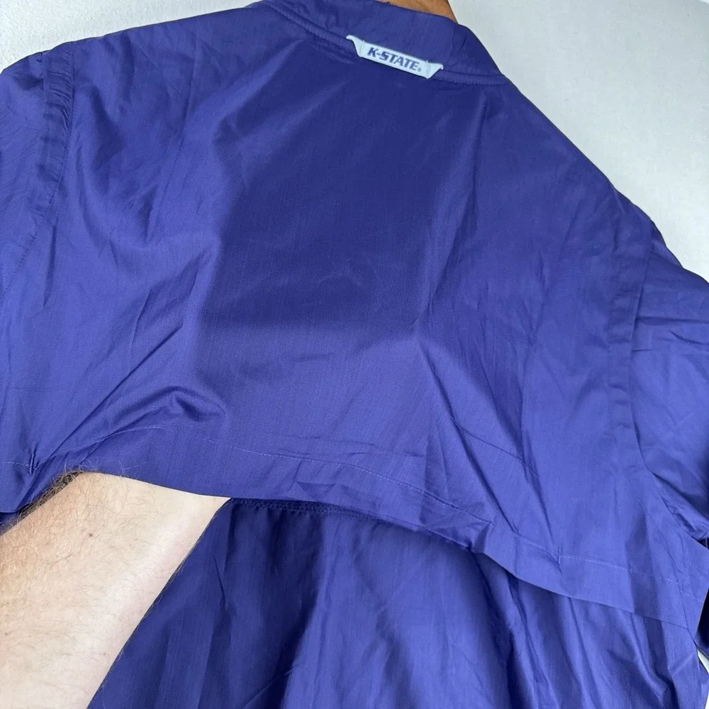 Kansas State Player Issued Mens Quarter Zip Windbreaker XL lightweight Vented